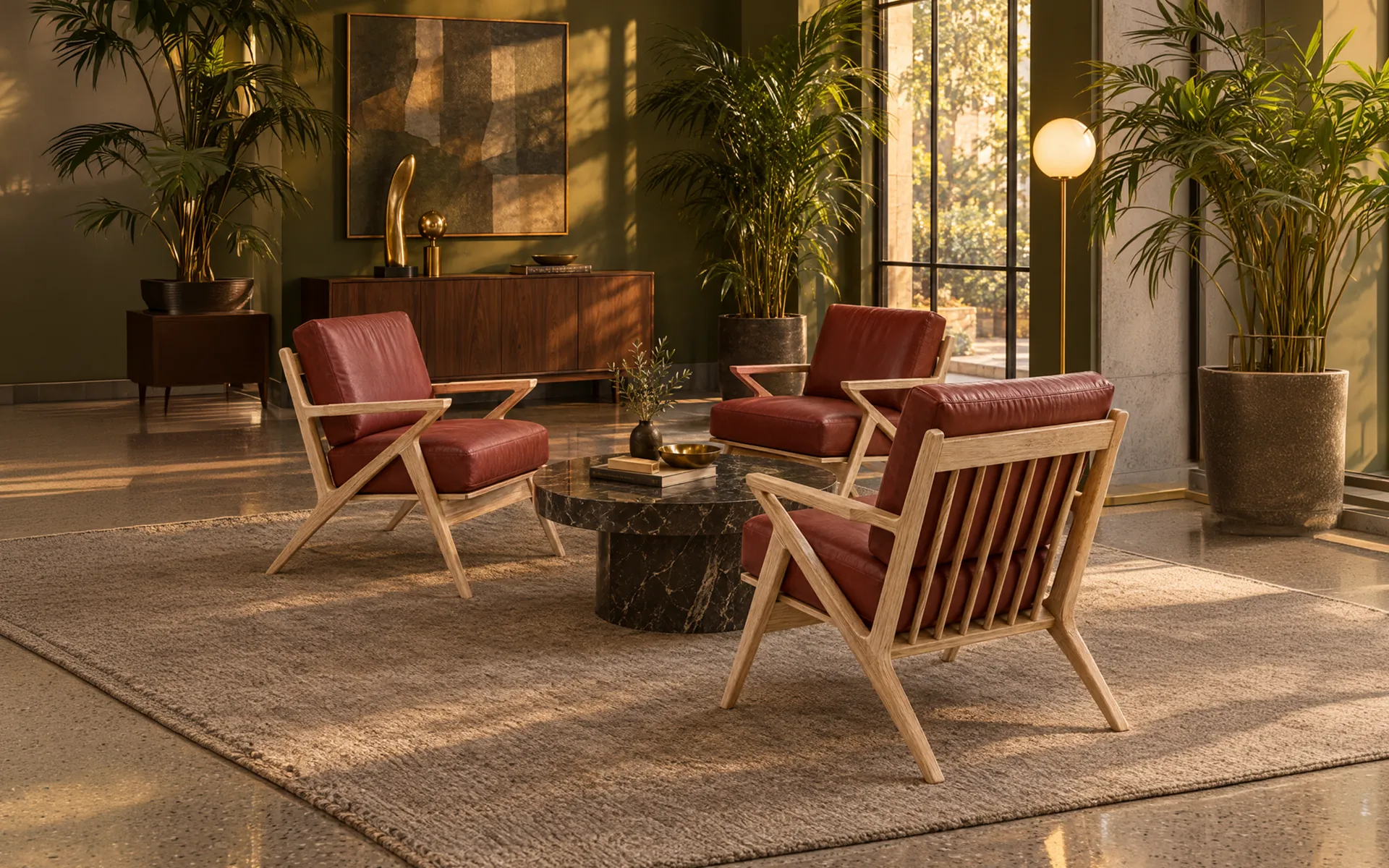 Lounge chair 3D product visualization, gallery view 2.